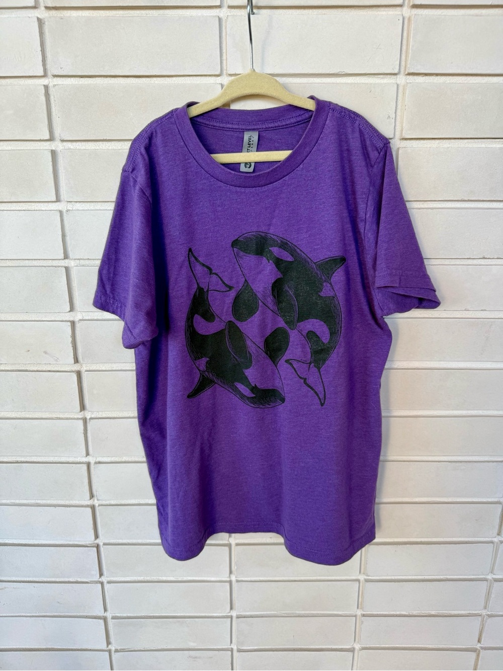 Purple Orca Yin Yang Graphic Tee * Next Level Apparel * Girls Age 10-12